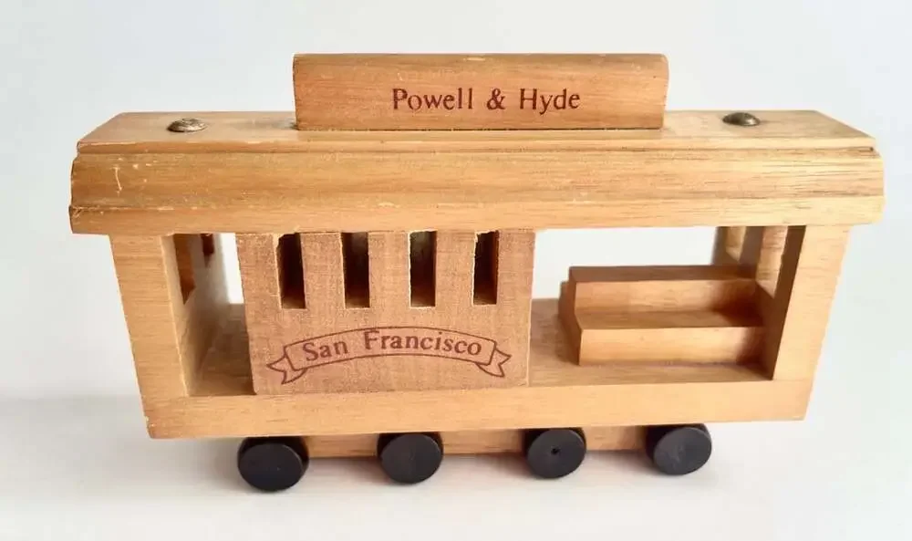 San Francisco Powell & Hyde Wooden Cable Car Toy Souvenir